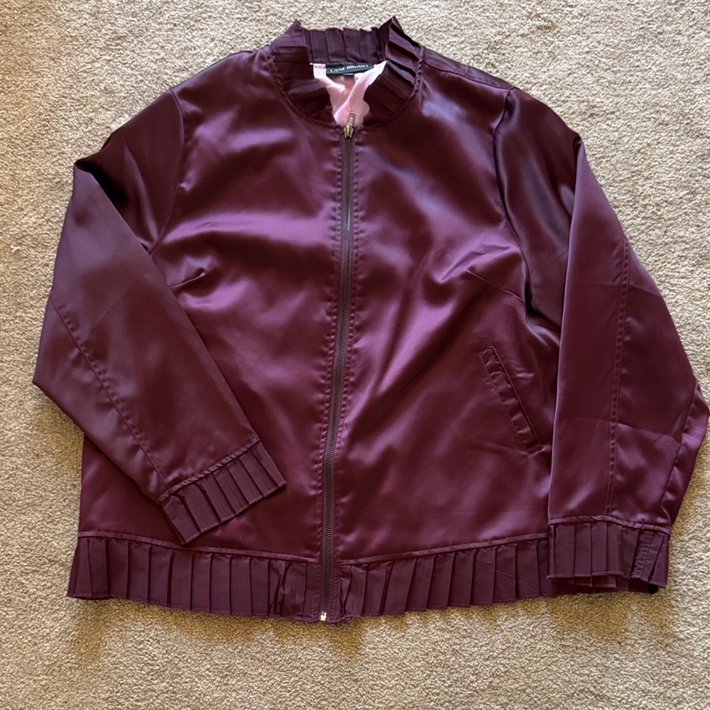 Lane Bryant Plum Satin Jacket
